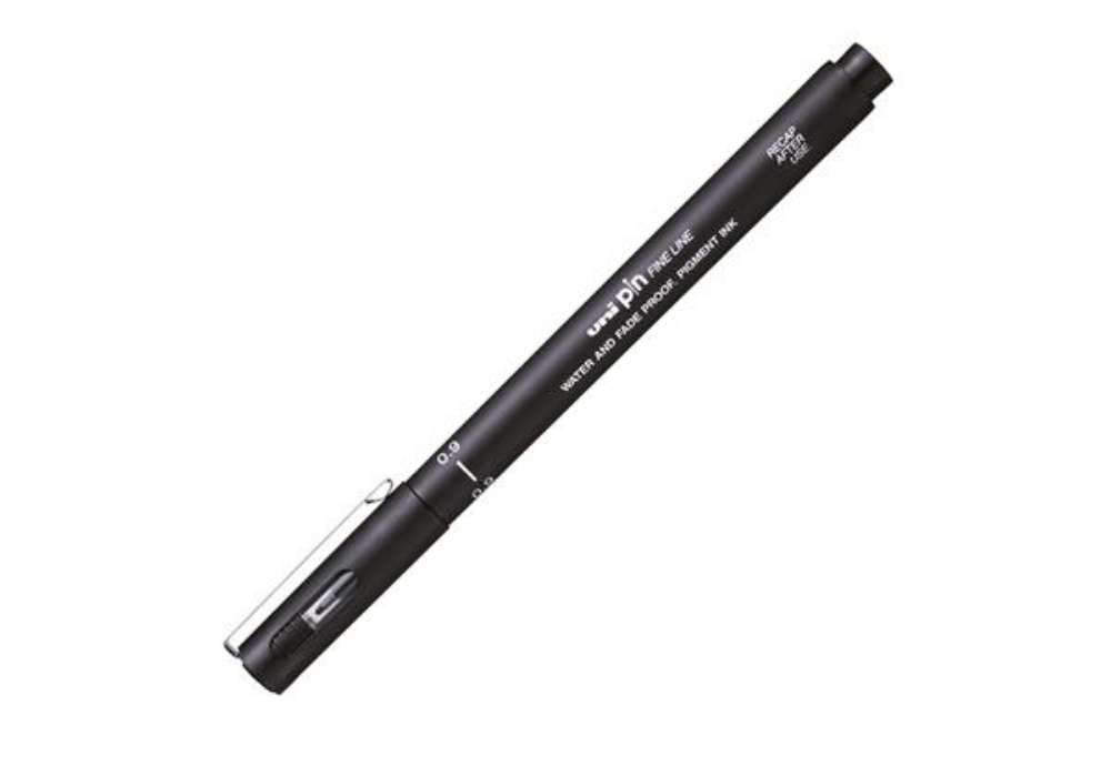 Immagine di Pin fineliner - punta 0.9 mm - nero - Uni Mitsubishi