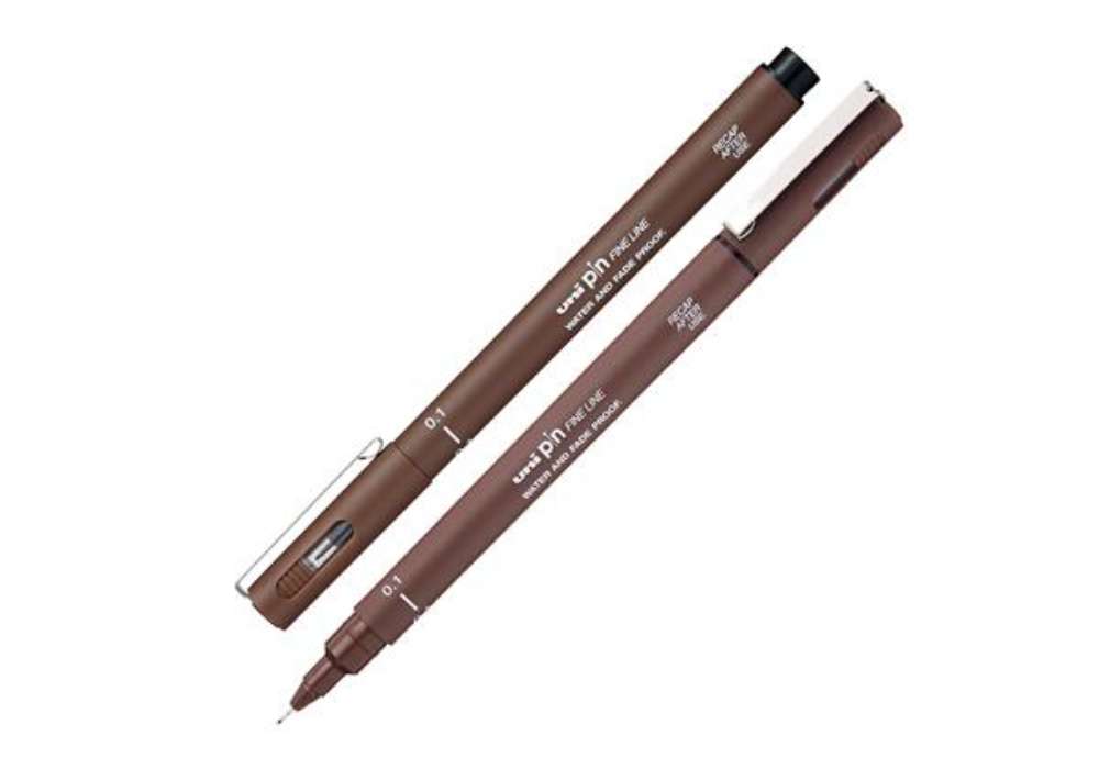 Immagine di Pin fineliner - punta 0.1 mm - seppia - Uni Mitsubishi