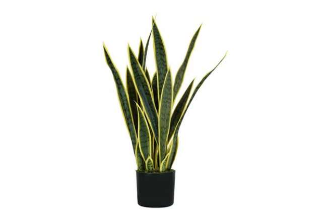Immagine di Pianta ornamentale Sansevieria - artificiale - 21 foglie - 75 cm - PE - King Collection