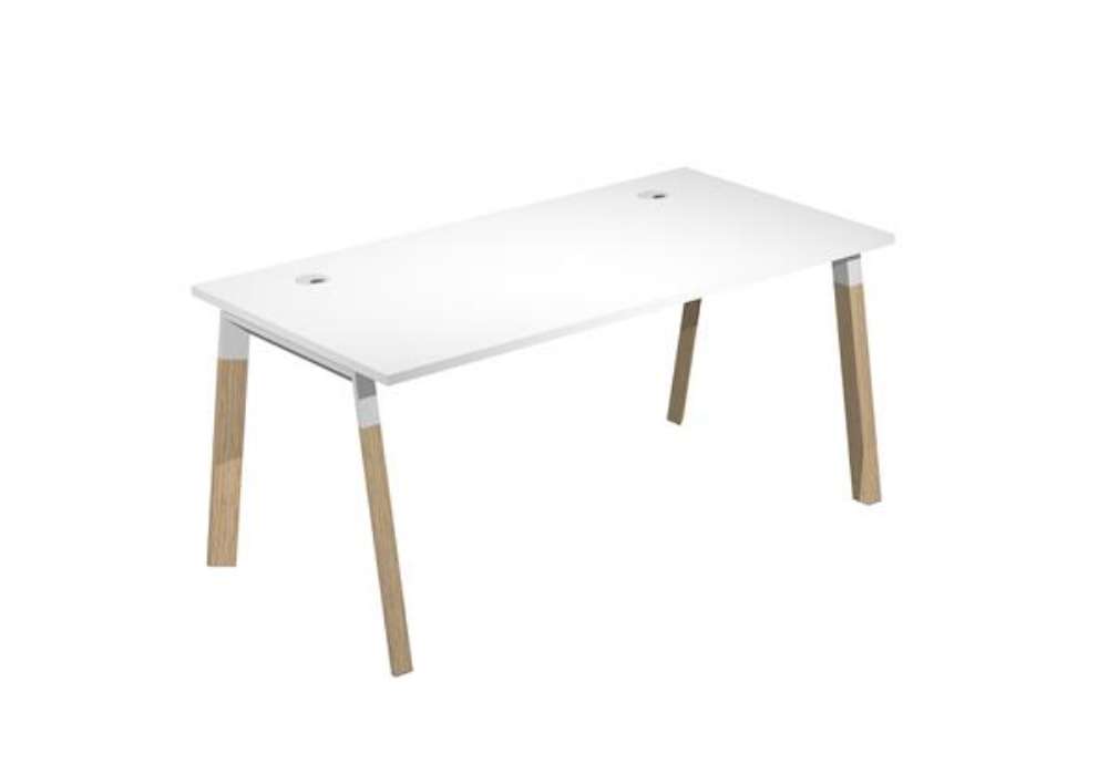 Immagine di Scrivania Woody Superior - 160 x 80 x 72,5 cm - piano bianco