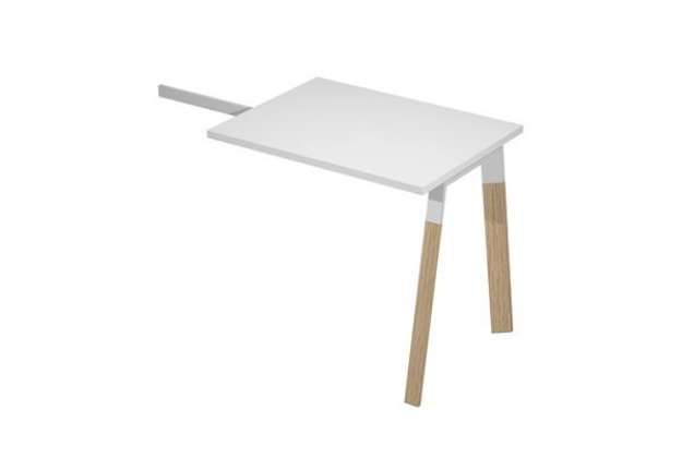 Immagine di Allungo scrivanie Woody Superior - 80 x 60 x 72,5 cm - piano bianco
