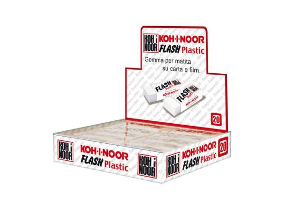 Immagine di Gomma Flash - in vinile - bianco - Koh.I.Noor - conf. 20 pezzi