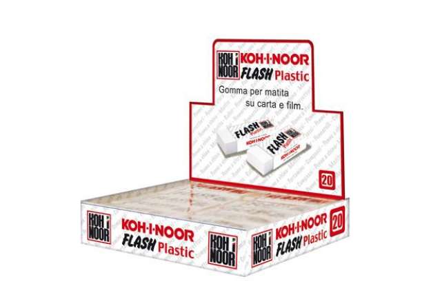 Immagine di Gomma Flash - in vinile - bianco - Koh.I.Noor - conf. 20 pezzi