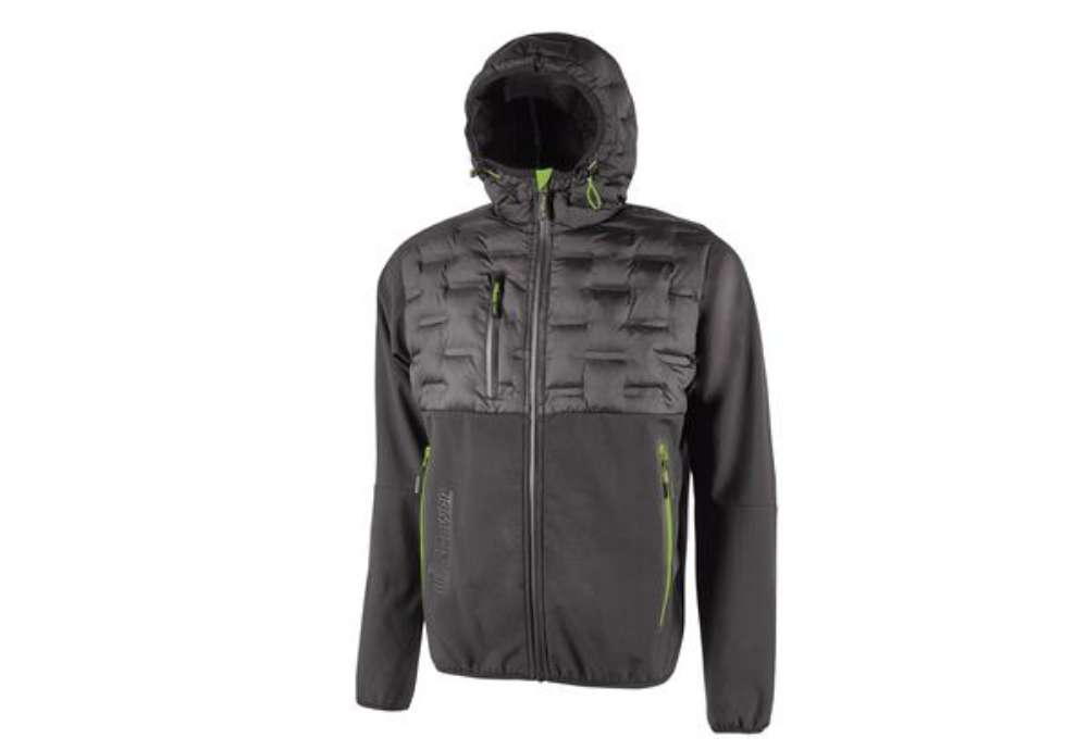 Immagine di Giacca ibrida Spock- idrorepellente - taglia M - grigio/verde - U-Power