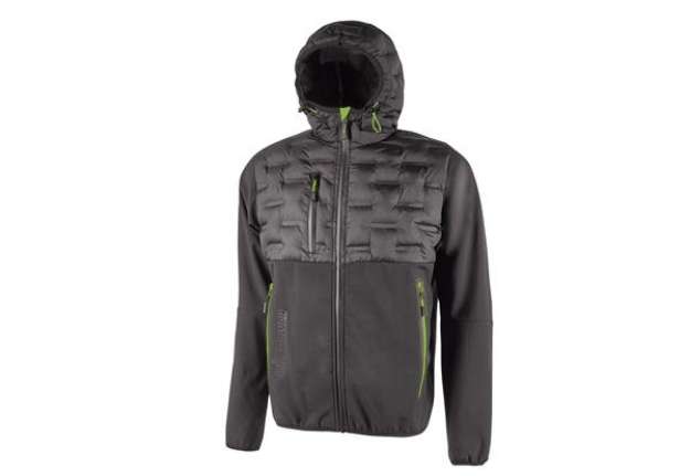 Immagine di Giacca ibrida Spock- idrorepellente - taglia L - grigio/verde - U-Power