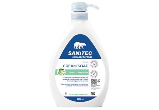 Immagine di Crema di sapone Luxor Green Aloe - dispenser 1 L - aloe verde - Sanitec