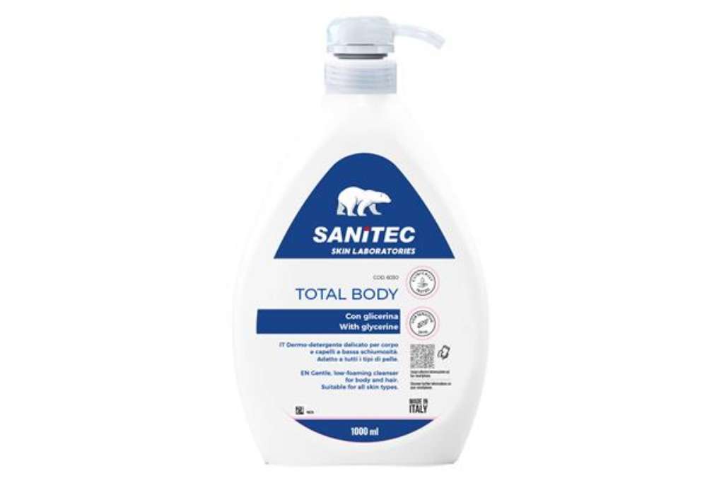 Immagine di Sapone Total Body - con glicerina - dispenser 1 L - Sanitec