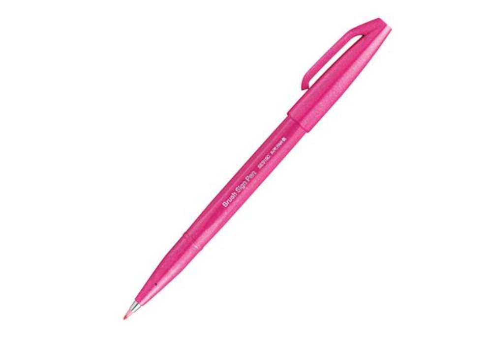 Immagine di Pennarello Brush Sign Pen - rosa - Pentel