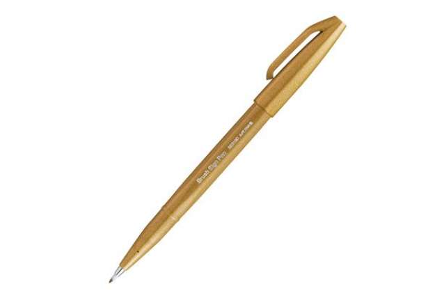 Immagine di Pennarello Brush Sign Pen - ocra - Pentel