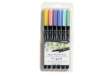 Immagine di Pennarello Aqua Brush Duo - colori pastel - Lyra - conf. 6 pezzi