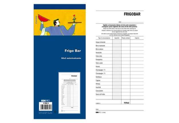 Immagine di Blocco frigo bar - 22 x 10 cm - 100 fogli - 2 copie autoricalcanti - Edipro
