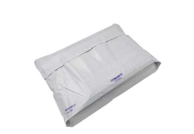 Immagine di Busta Polyself - per corrieri - con soffietto - A3 - 32 x 48 x 10 cm - PE - bianco/grigio - Blasetti