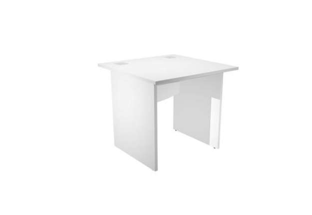 Immagine di Scrivania Operativa Agorà Basic - fianchi melaminico - 80 x 80 x H 73 cm - bianco