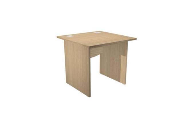 Immagine di Scrivania Operativa Agorà Basic - fianchi melaminico - 80 x 80 x H 73 cm - rovere