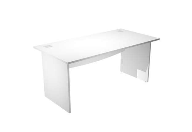 Immagine di Scrivania Operativa Agorà Basic - fianchi melaminico - 160 x 80 x H 73 cm - bianco