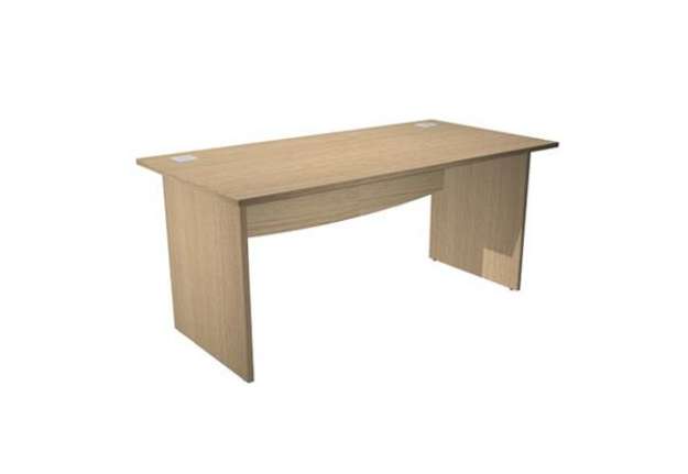 Immagine di Scrivania Operativa Agorà Basic - fianchi melaminico - 180 x 80 x H 73 cm - rovere
