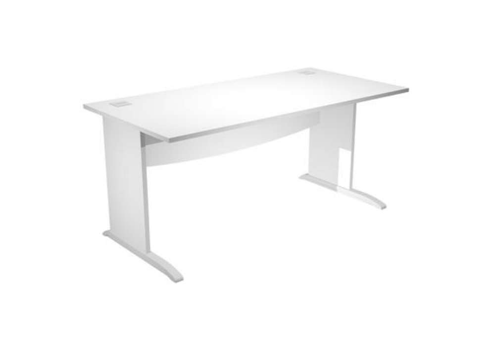 Immagine di Scrivania Operativa Agorà Basic - fianchi a L melaminico - 160 x 80 x H 73 cm - bianco