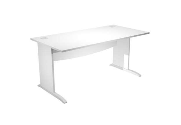 Immagine di Scrivania Operativa Agorà Basic - fianchi a L melaminico - 160 x 80 x H 73 cm - bianco
