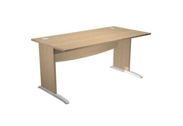 Immagine di Scrivania Operativa Agorà Basic - fianchi a L melaminico - 180 x 80 x H 73 cm - rovere