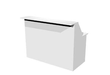 Visualizza i dettagli per Modulo Reception Prestige - sopralzo con desktop incluso - 140 x 76 x 117 cm - bianco/bianco Immagine di Modulo Reception Prestige - sopralzo con desktop incluso - 140 x 76 x 117 cm - bianco/bianco
