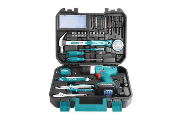 Immagine di Valigetta - con trapano avvitatore - 127 accessori - Total