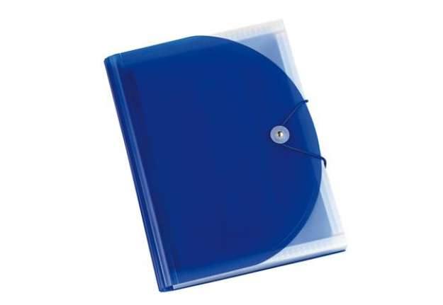 Immagine di Portadocumenti Plastidea - a soffietto - 13 tasche - PP - A4 - blu - Iternet