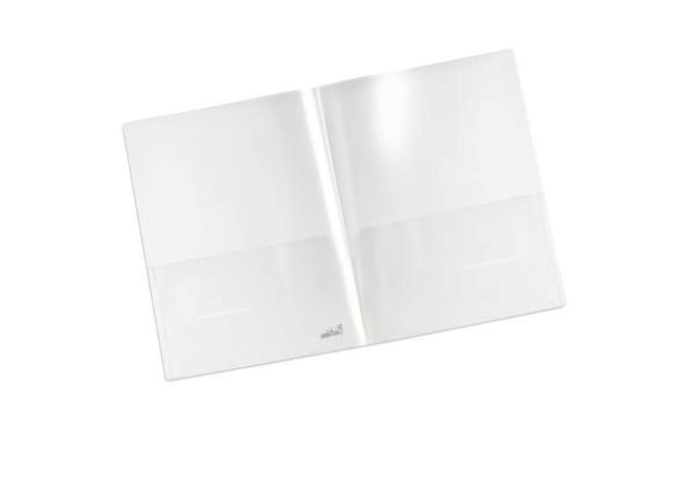 Immagine di Cartella con doppia tasca Plastidea - A4 - PP - trasparente - Iternet - conf. 5 pezzi
