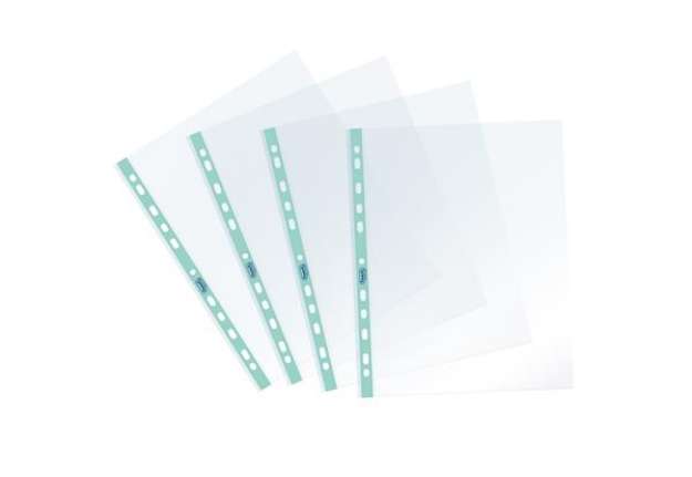 Immagine di Buste forate Pastel - c/ banda - liscia - 22 x 30 cm - azzurro - Favorit - conf. 25 pezzi