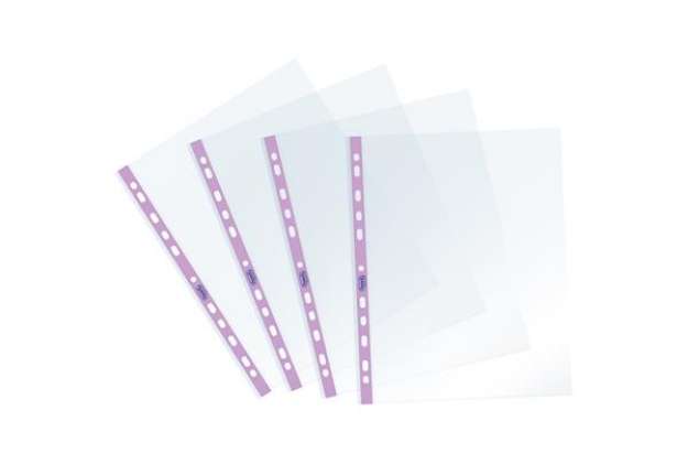Immagine di Buste forate Pastel - c/ banda - liscia - 22 x 30 cm - lilla - Favorit - conf. 25 pezzi