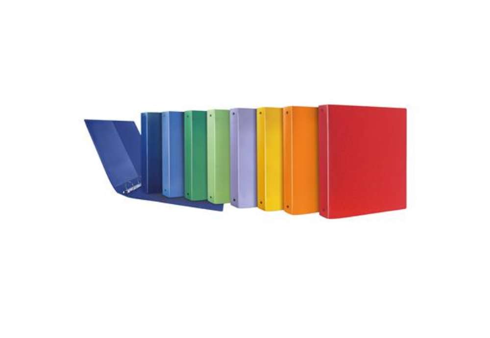 Immagine di Raccoglitore Terra - 22 x 30 cm - 4 anelli a R 17 mm - dorso 2,5 cm - PP riciclato - colori assortit