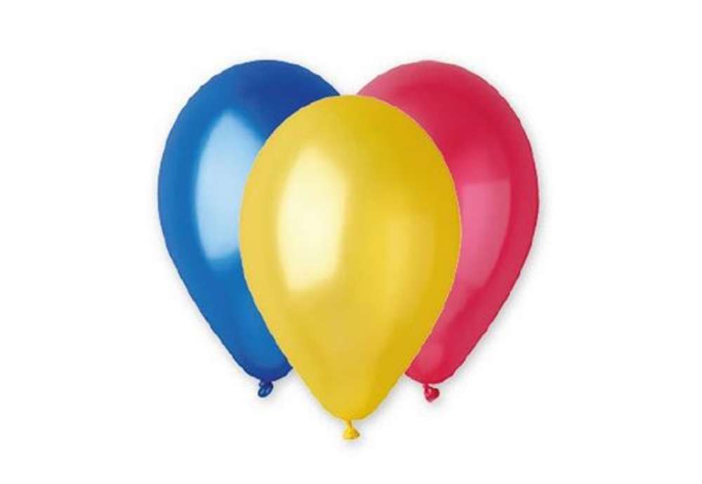 Immagine di Palloncini in lattice metallizzati - Ø 26 cm - colori assortiti - Big Party - conf. 16 pezzi