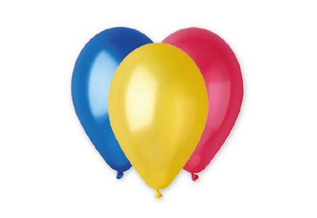 Immagine di Palloncini in lattice metallizzati - ? 26 cm - colori assortiti - Big Party - conf. 16 pezzi