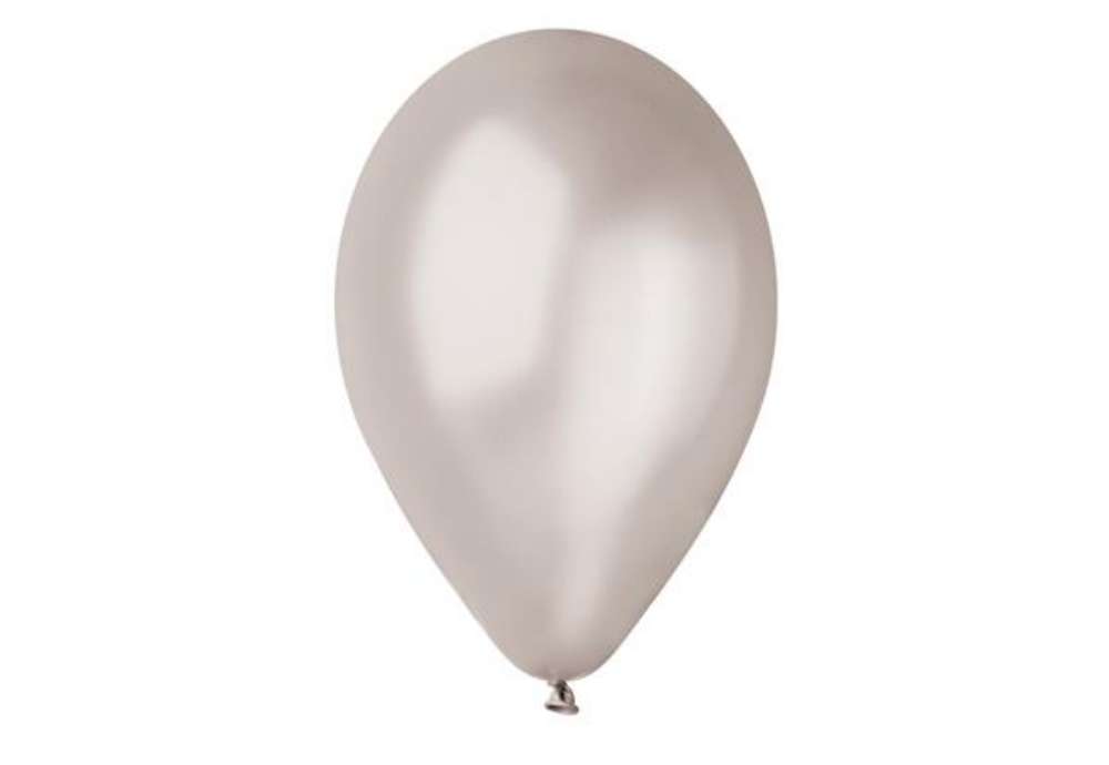 Immagine di Palloncini in lattice metallizzati - Ø 26 cm - argento - Big Party - conf. 16 pezzi