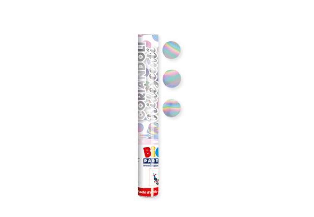 Immagine di Sparacoriandoli Cannon - colori assortiti - metal iridescente - gittata 8 mt - Big Party