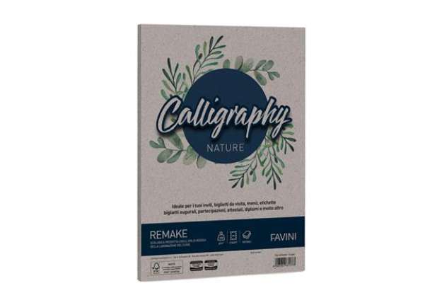Immagine di Carta Calligraphy Nature Remake - A4 - 120 gr - scoglio - Favini - conf. 50 fogli