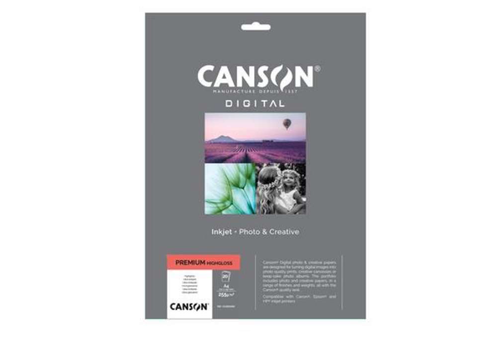 Immagine di Carta Inkjet Premium - A4 - 255 gr - 20 fogli - lucida - Canson