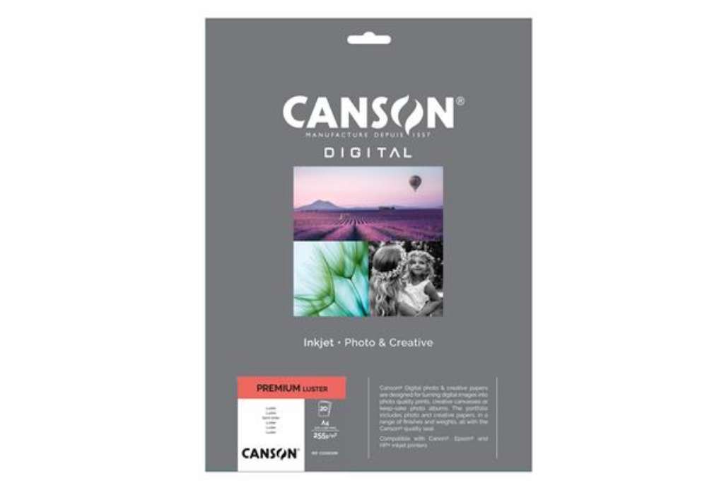 Immagine di Carta Inkjet Premium - A4 - 255 gr - 20 fogli - lucida - Canson