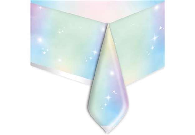 Immagine di Tovaglia - plastica - 140 x 270 cm - colori soft rainbow - Big Party