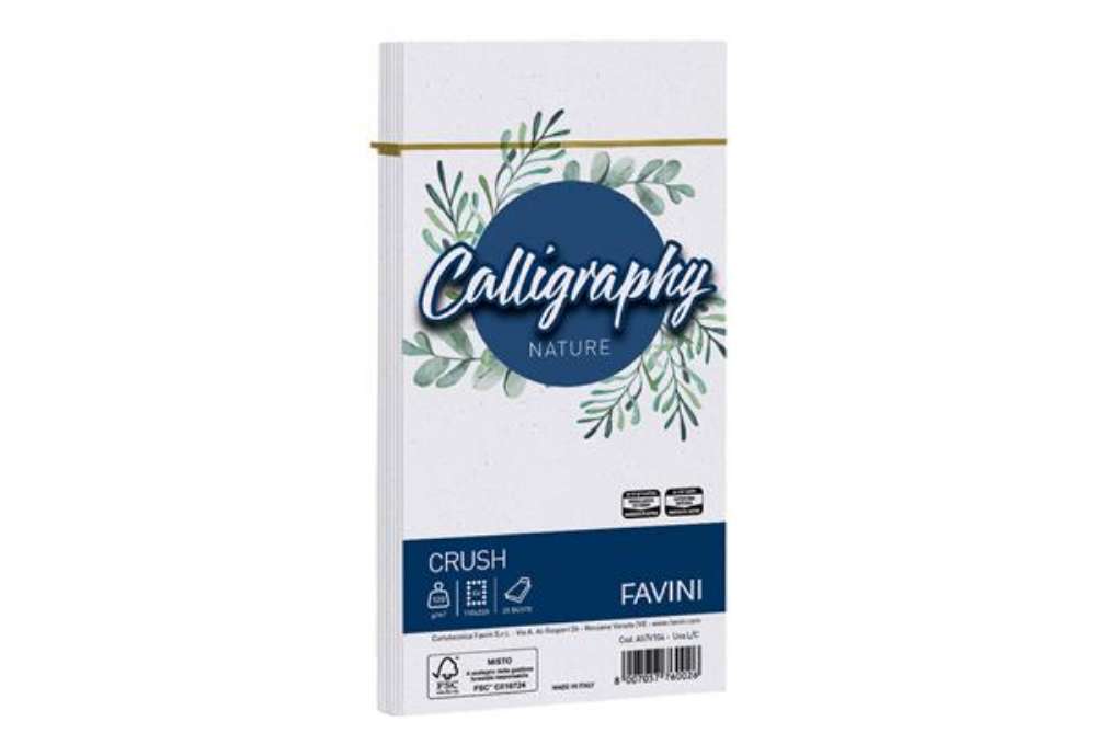 Immagine di Busta Calligraphy Nature Crush - 110 x 220 mm - 120 gr - uva - Favini - conf. 25 pezzi