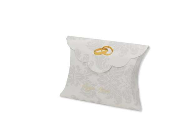 Immagine di Scatolina portaconfetti - sposi - carta - 10 x 8 x 3 cm - Big Party - conf.25 pezzi