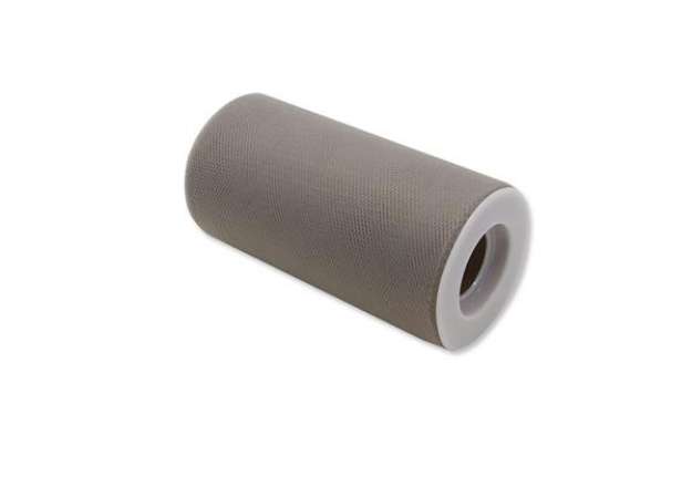 Immagine di Tulle in rotolo - 12,5 cm x 25 mt - argento opaco - Big Party