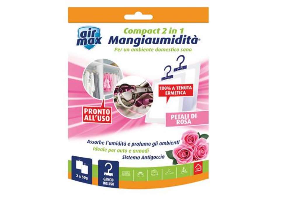 Immagine di Mangiaumidità appendibile compact 2 in1 - petali di rosa - 50 gr - Air Max