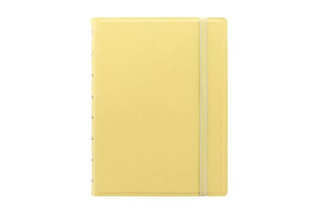 Immagine di Notebook - con elastico - copertina similpelle - A5 - 56 pagine - a righe - giallo limone - Filofax