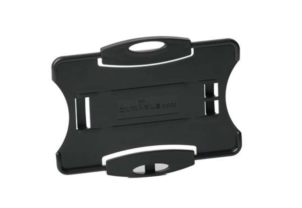 Immagine di Portabadge Eco - per 1 tessera - 54 x 87 mm - nero - Durable - conf. 10 pezzi
