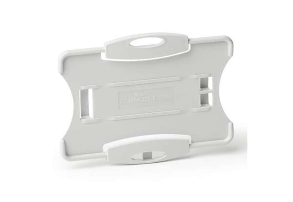 Immagine di Portabadge Eco - per 1 tessera - 54 x 87 mm - grigio - Durable - conf. 10 pezzi