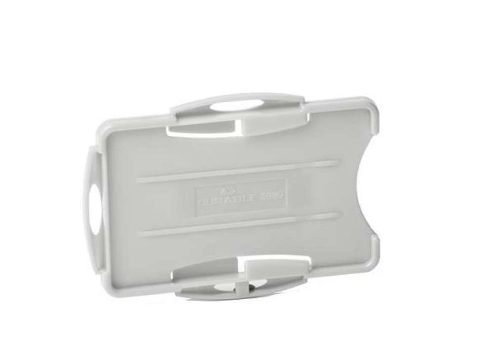 Immagine di Portabadge Eco - per 2 tessera - 54 x 87 mm - grigio - Durable - conf. 10 pezzi