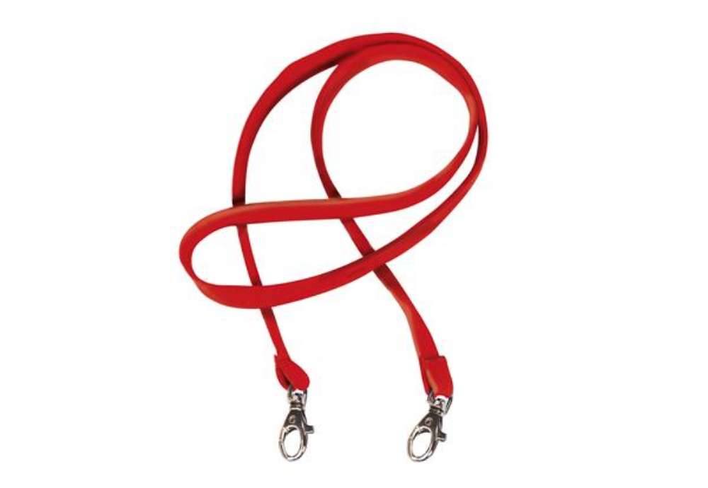 Immagine di Cordoncino Pass M - raso - lunghezza 85 cm - rosso - Sei Rota - conf. 50 pezzi