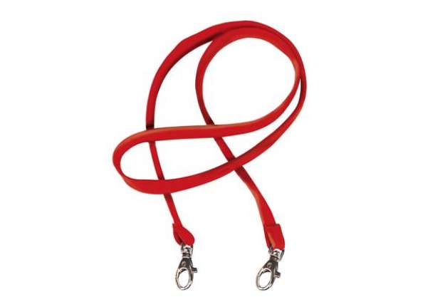 Immagine di Cordoncino Pass M - raso - lunghezza 85 cm - rosso - Sei Rota - conf. 50 pezzi