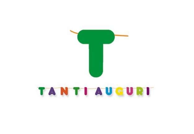 Immagine di Festone Tanti Auguri - in cartoncino - 6 mt - Big Party