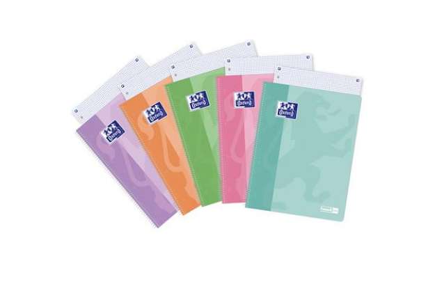 Immagine di Maxiquaderno PastelOn - spiralato - A4 - rigo - 90 gr - 120 fogli - colori assortiti - Oxford